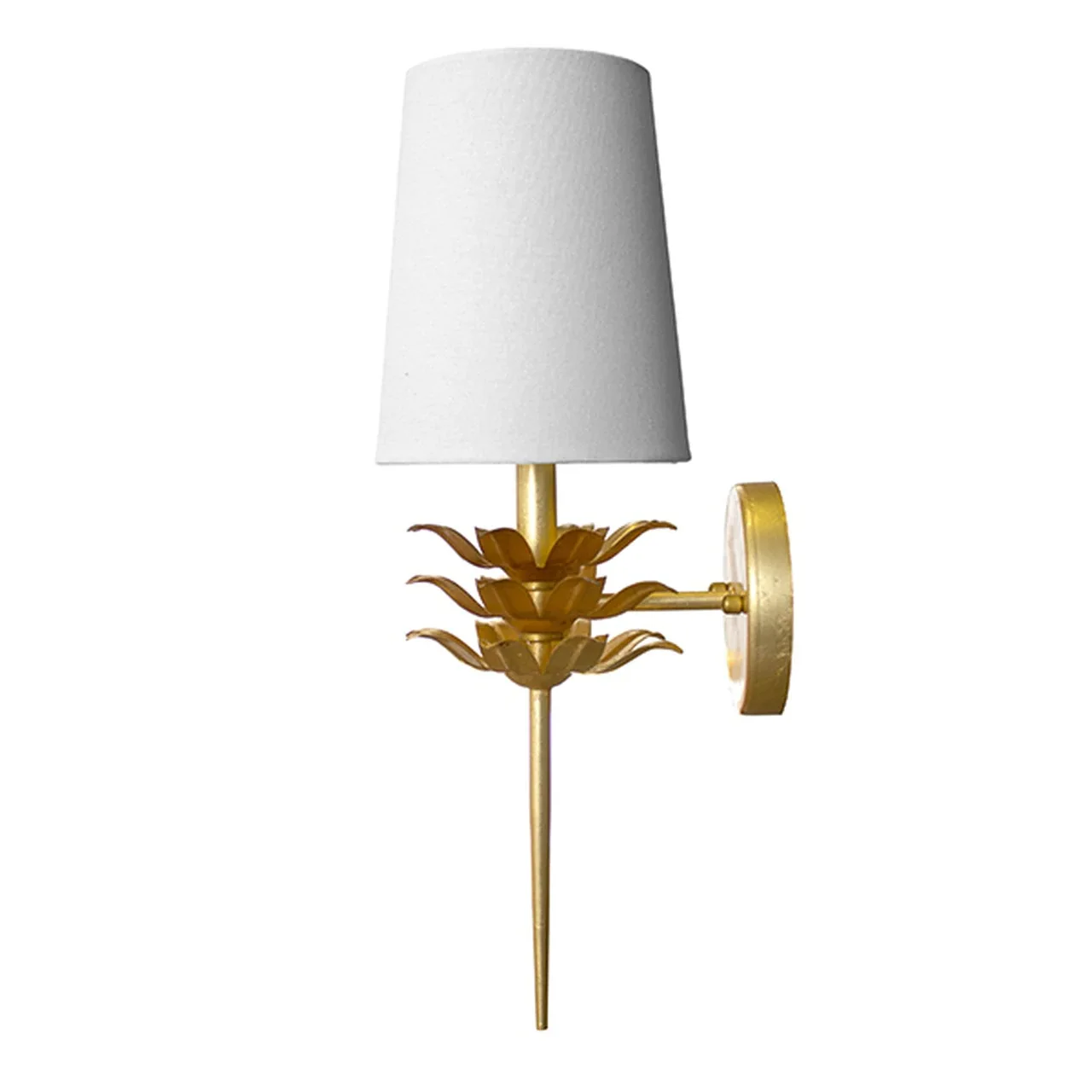 Flower leaf cone lampshade wall lamp/gold foil/silver foil hotel/living room wall lamp/