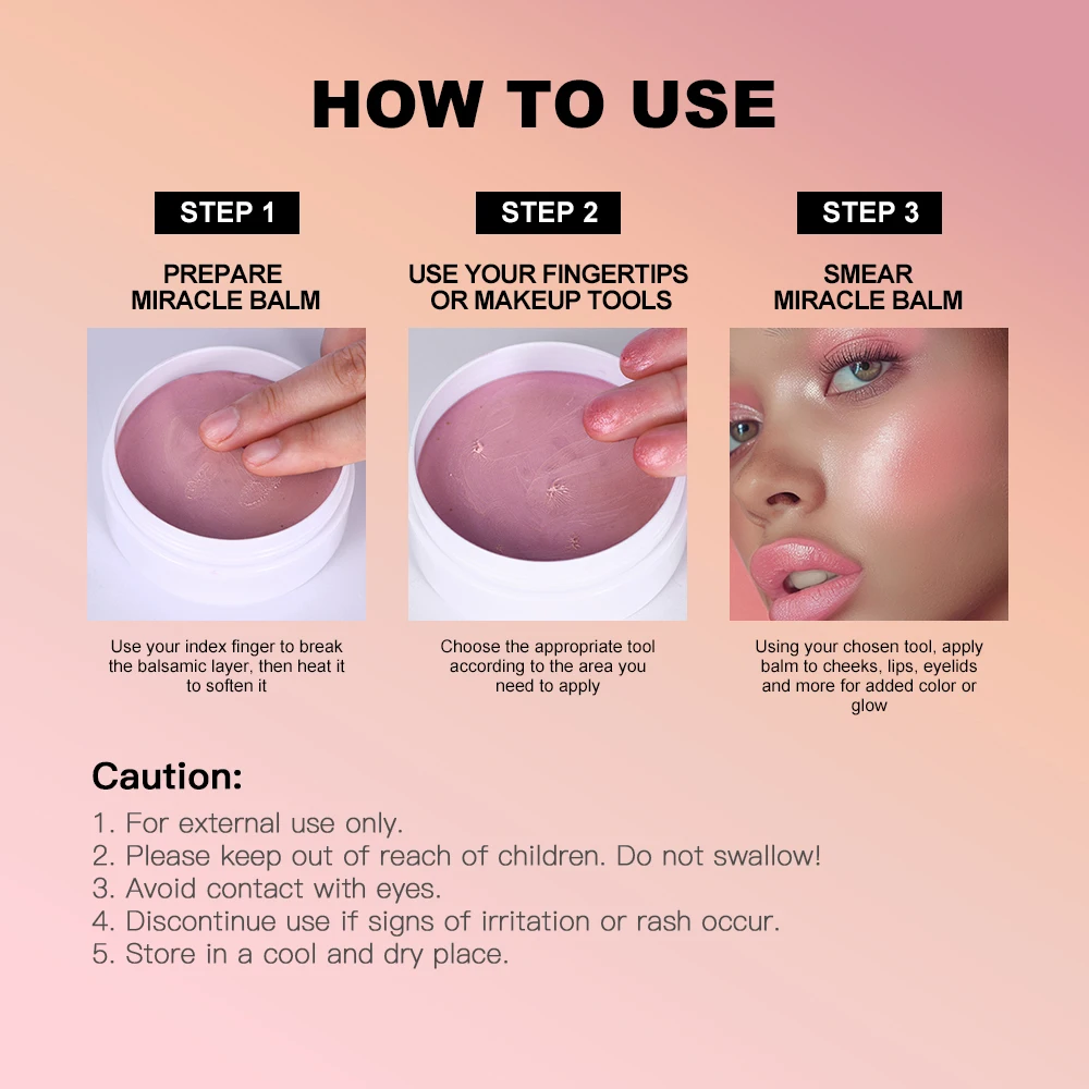 3 In 1 Solid Pearl Blush Cream Monochrome Woman Blush Paste Cheek Ulti-purpose For Eyes Lips Makeup Blush Stick Korean Cosmetics