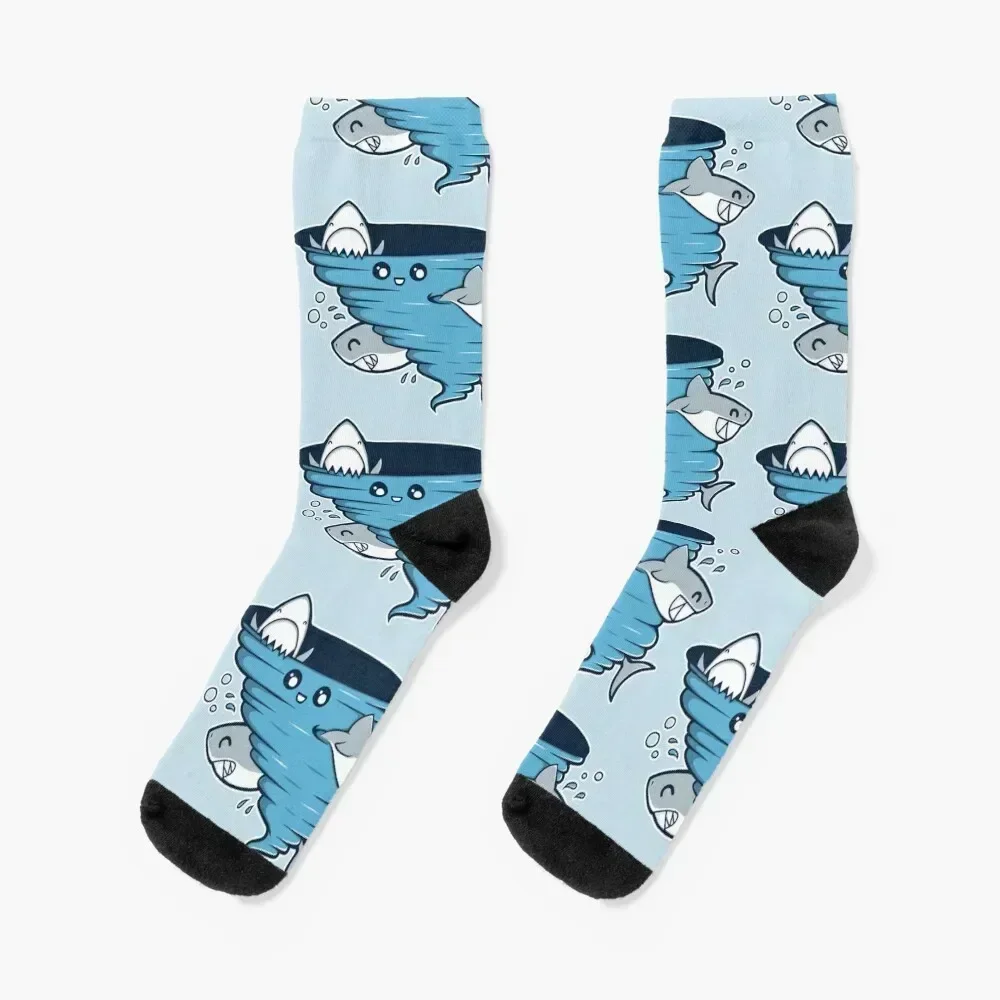 Cutenado - Cute Shark Tornado Socks crazy halloween winter thermal golf Men Socks Luxury Brand Women's