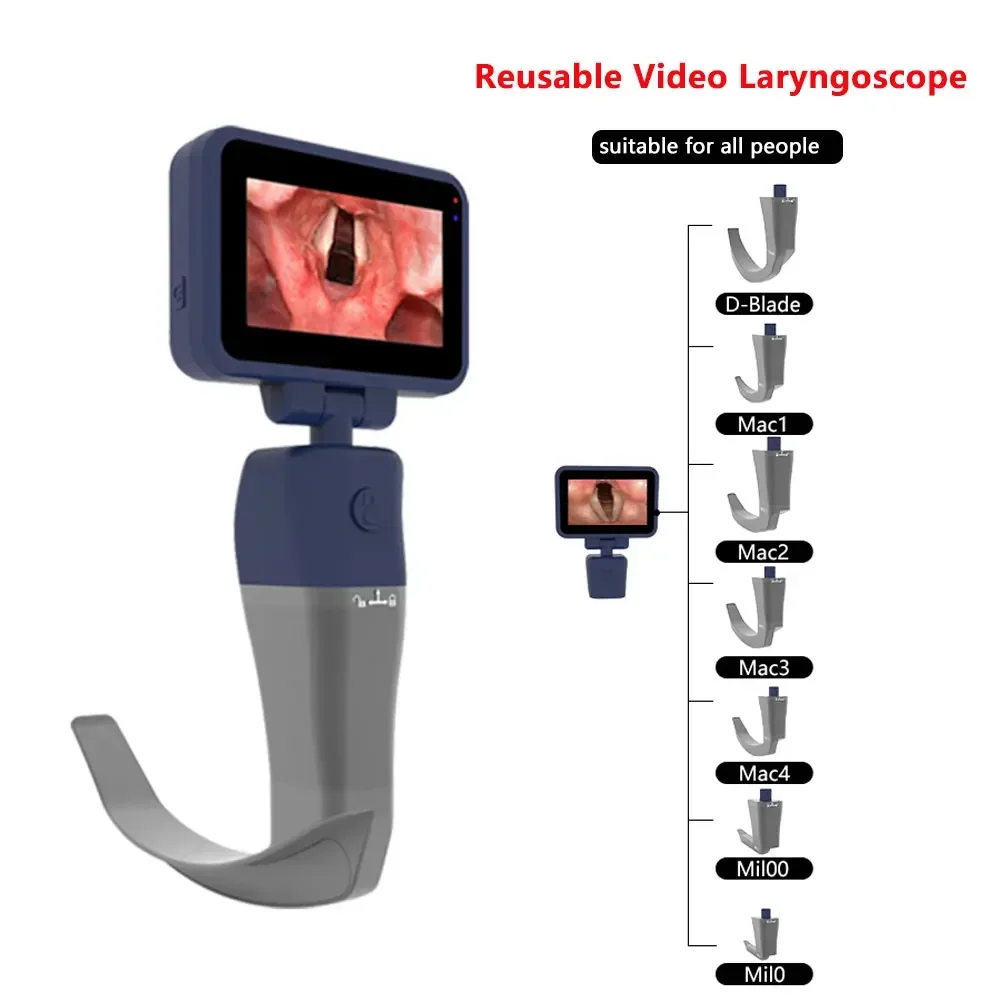 Reusable Laryngoscope Video Part or Handle Blades of Different Models 3.0