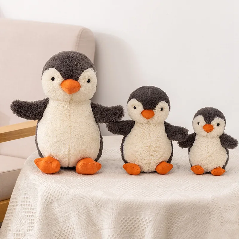 Lindo pingüino de Peluche de bebé, Peluches suaves, Animal relleno, pingüino antártico Kawaii, decoración de habitación, regalo de cumpleaños para niños