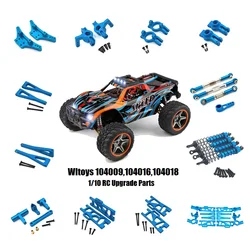 RCGOFOLLOW WLtoys 104009 104019 104018 104016   Set di bracci oscillanti per ammortizzatori con asta di braccio in lega di alluminio per parti di aggiornamento per auto RC 1/10