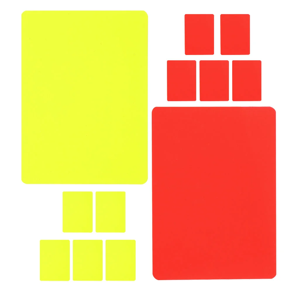 

12 Pcs Referee Red and Yellow Card Cards for Soccer Scoreboard/Substitution Board/ Standard Pvc