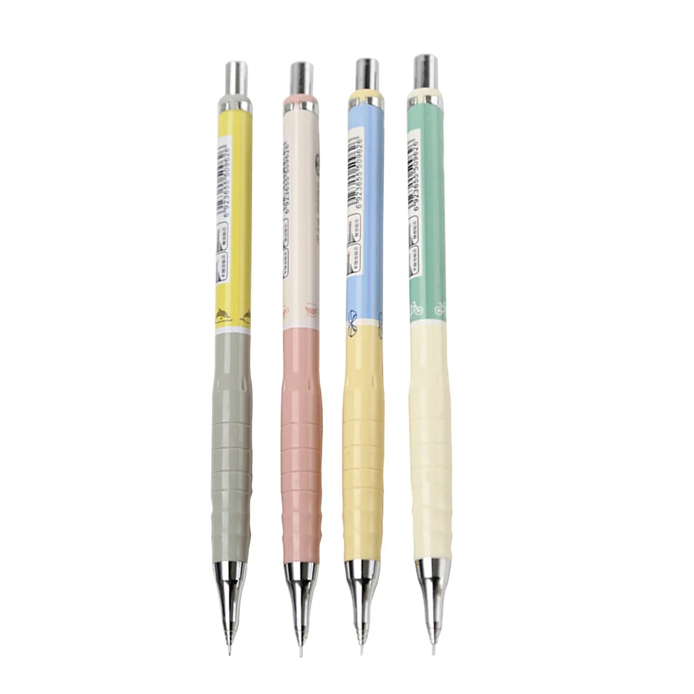 4 مجموعات من أقلام الرصاص الميكانيكية 0.3 مم، أقلام الرصاص الأوتوماتيكية، تصميم سهل السحب، كتابة سلسة للطلاب، صياغة المكاتب