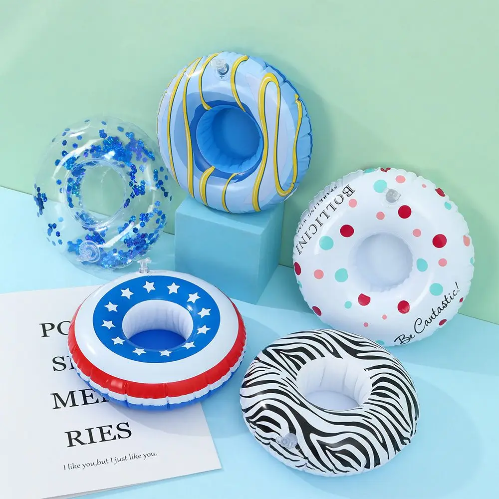 Posavasos inflables para fiesta en la piscina, decoración de fiesta, soportes para bebidas, flotadores para piscina, posavasos inflables para tazas, 1 Uds.