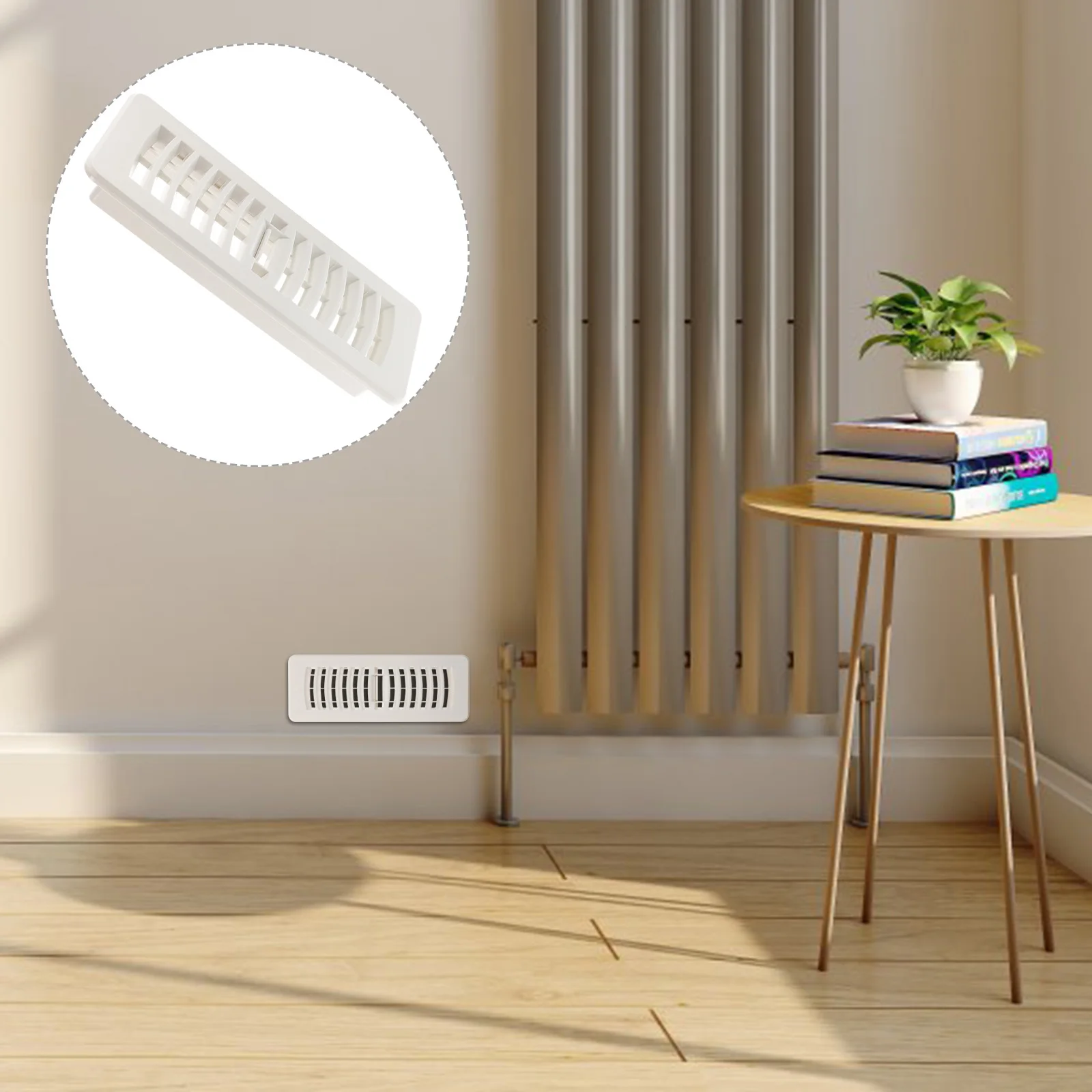 

Floor Register Central Air Conditioner Plastic Vent Cover Adjustable Airflow Ventilation for Bathroom Kitchen Fans Vents