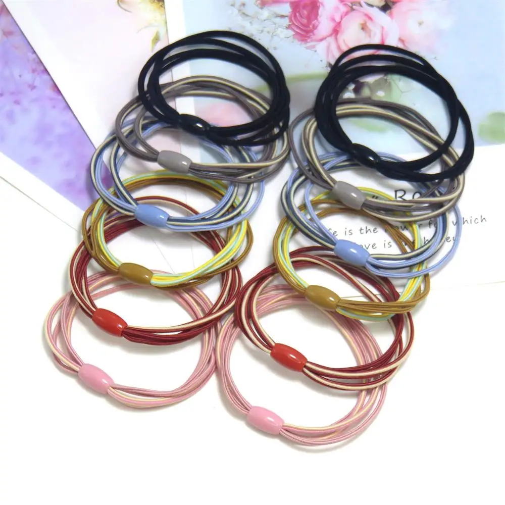 12PCS/LOT Simple Tie Elastic Hair Bands For Girls Bohemian Headband Scrunchy Korean Go Shopping High Elasticity Hair Accessories