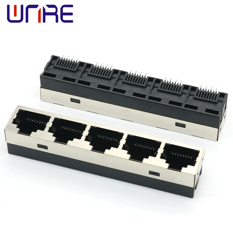 RJ45-55-1X5 Half Pack 8P8C Network Socket Connector Interface Without Spring Telephone Socket Without Light