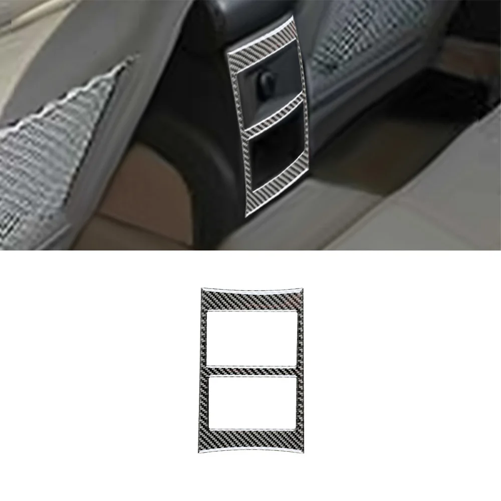 Para Cadillac CTS 2003 2004 2005 2006 2007, Panel de Consola Trasera, Decoración, Calcomanía, Cubierta, Accesorios para Auto, Fibra de Carbono