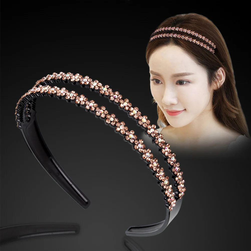 

3pcs Non-Slip Flower Headbands For Women Fashion Hair Band Party Wedding Daily Flower Hairband Wear Accessories