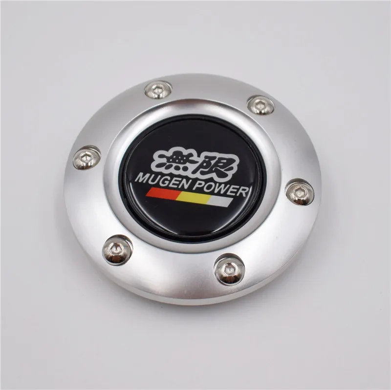 jdm Mugen Power Car Horn Button Sport Steering Wheel Center Cap for universal