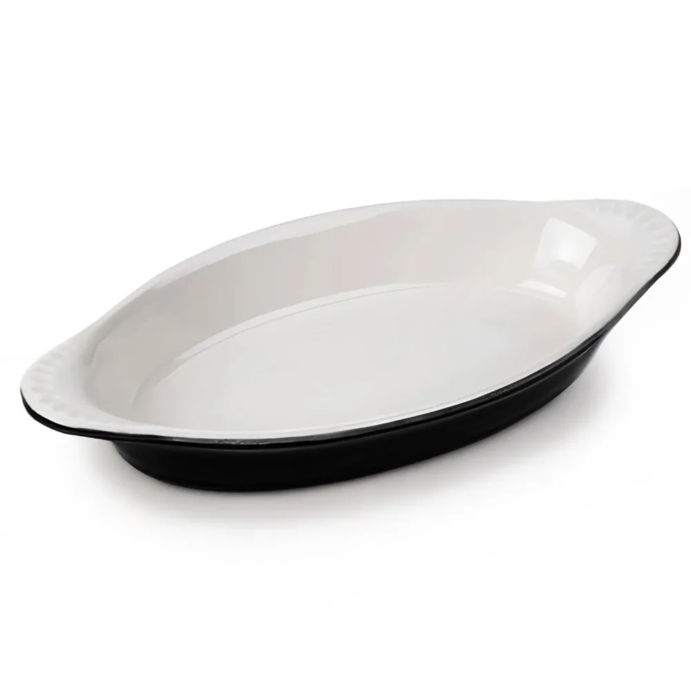 

China B4N-120 Welsh Rarebit, 12 oz., 9-7/8 x 4-7/8 x 1-3/8H, Oval, Microwave and Dishwasher Safe, Oven Proof, Fully Vitri