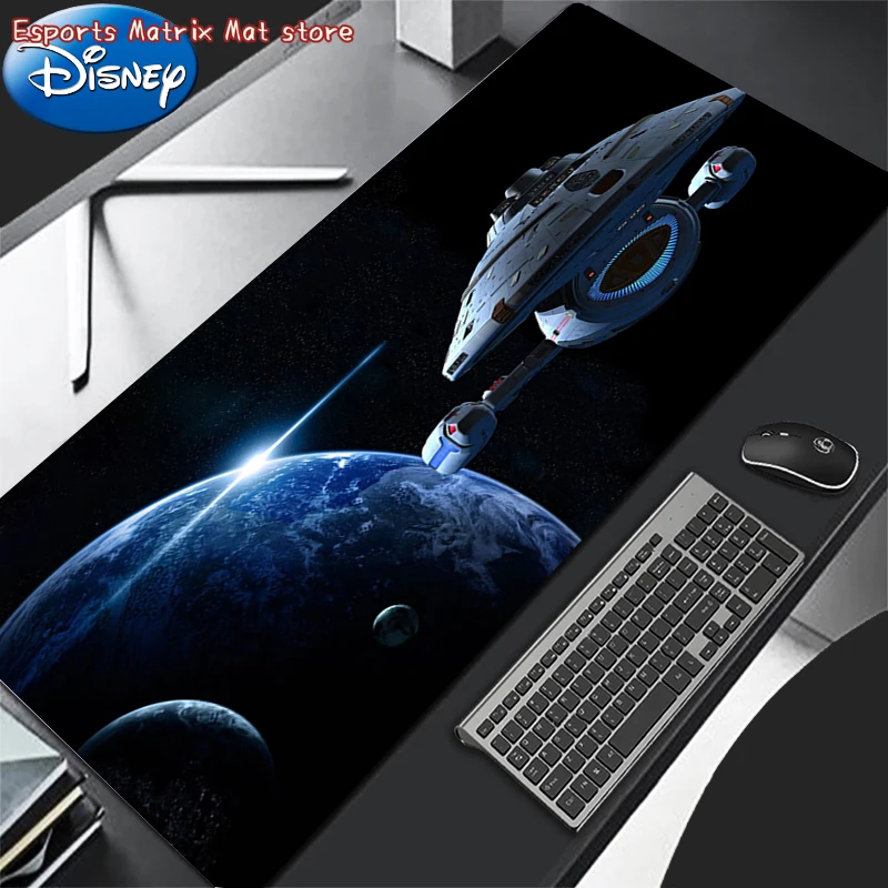 

Mouse Pad Anime Gaming Accessories Carpet Gamer PC Computer Star Trek Spacecraft Keyboard Pad Cosmic Planet Desktop Mat Mousepad