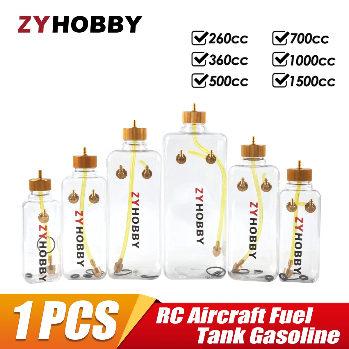 Modelo de avião tanque de combustível rc aeronaves gasolina/etrol nitro tanques transparentes 260ml 360ml 500ml 700ml 1000ml 1500ml garrafas de combustível