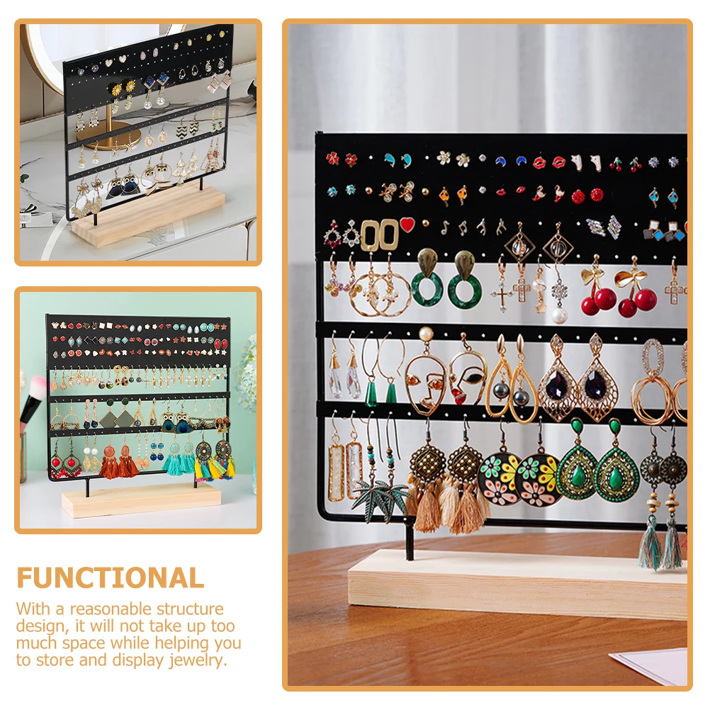 

144 Holes Layer Jewelry St Earring Holder ganizer Earring Holder Black Home Supplies Storage Rack Display ganizers