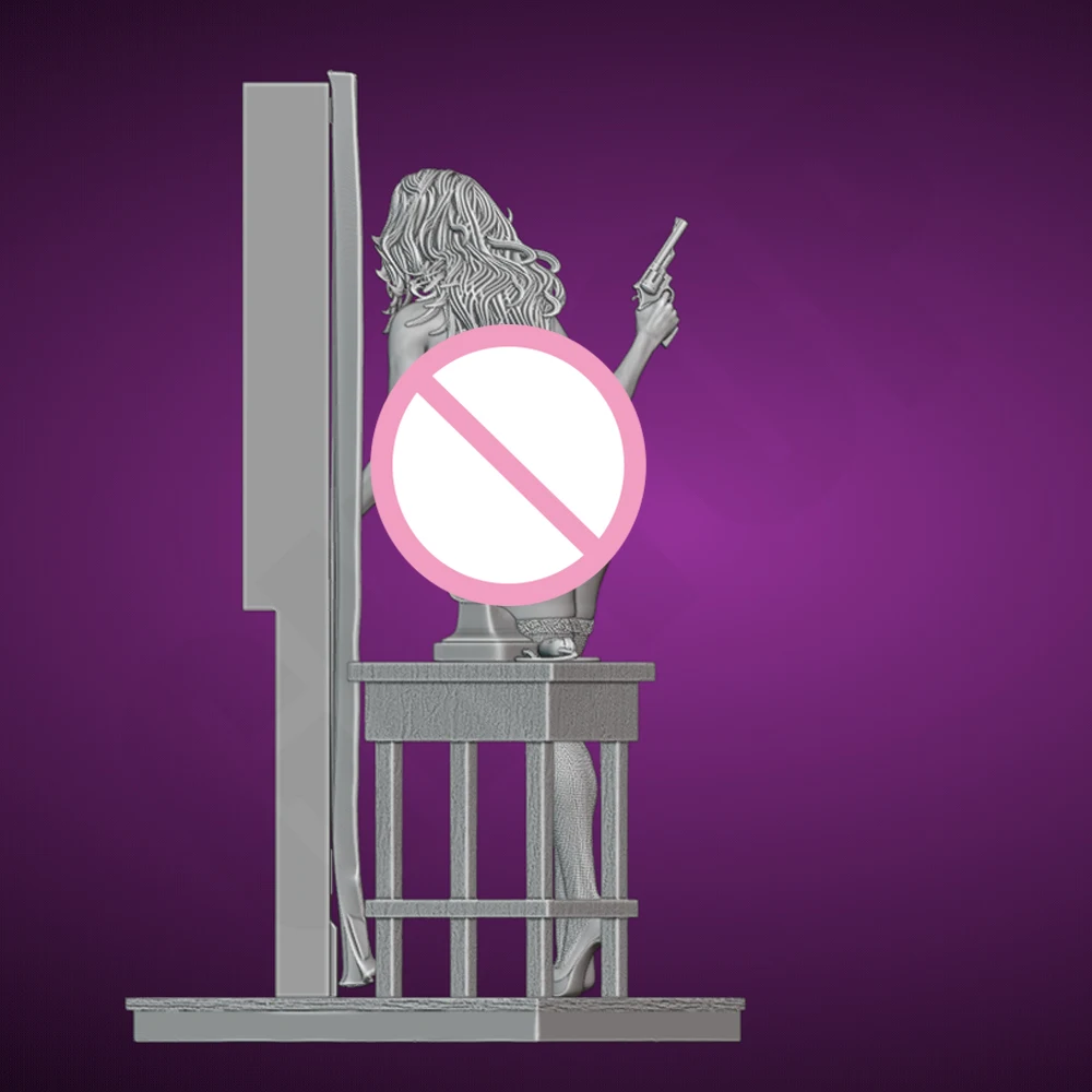 Figurita de resina NSFW para mujer, tirador espía Sexy, juguete sin pintar, muñeca GK sin montar, estampado 3D, estatua de reducción en miniatura, 1/24