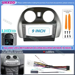 9INCH For MITSUBISHI ECLIPSE SPYDER 2005-2012 Car Radio Fascia Frame Player Dashboard Cover Stereo Panel Kit 2din cable harness