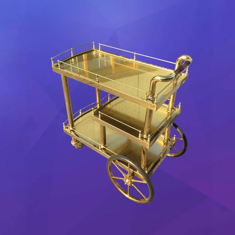 Hotel Restaurant Dining Cart Three-layer Titanium Royal Wine Cart KTV Beverage Tea Hand Push Service Food Delivery Cart