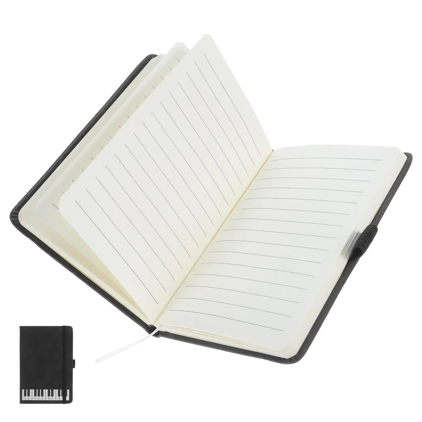 Musikthema, vom Klavier inspiriertes A6-Notizbuch, Weihnachts-Taschenjournal, Business-Planer, Tagebuch, Zeichenbuch für Büroangestellte – Detail 3