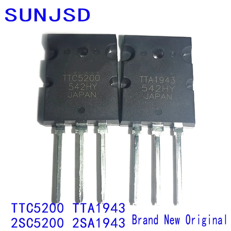 New Original TTC5200 TTA1943 2SC5200 2SA1943 Power Amplifier Transitor TO3PL Chips