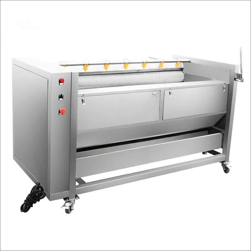 for Automatic Brush Washing and Peeling Machine for Taro Radish Carrot Potato Ginger and Nuts for Farm Industries