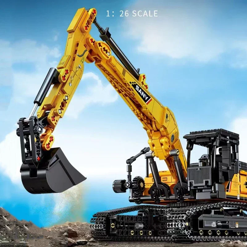 

1022pcs MOC Excavator Models Building Blocks City Construction Engineering Vehicle Bricks kids Educational Toys Boys Gift