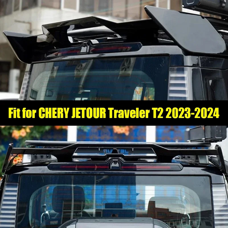 New! Car Roof Wing Suitable for CHERY Jetour Traveller T2 2023 2024 Modified Brabus Rear Spoiler Fixed Wing Auto Exterior Trim P