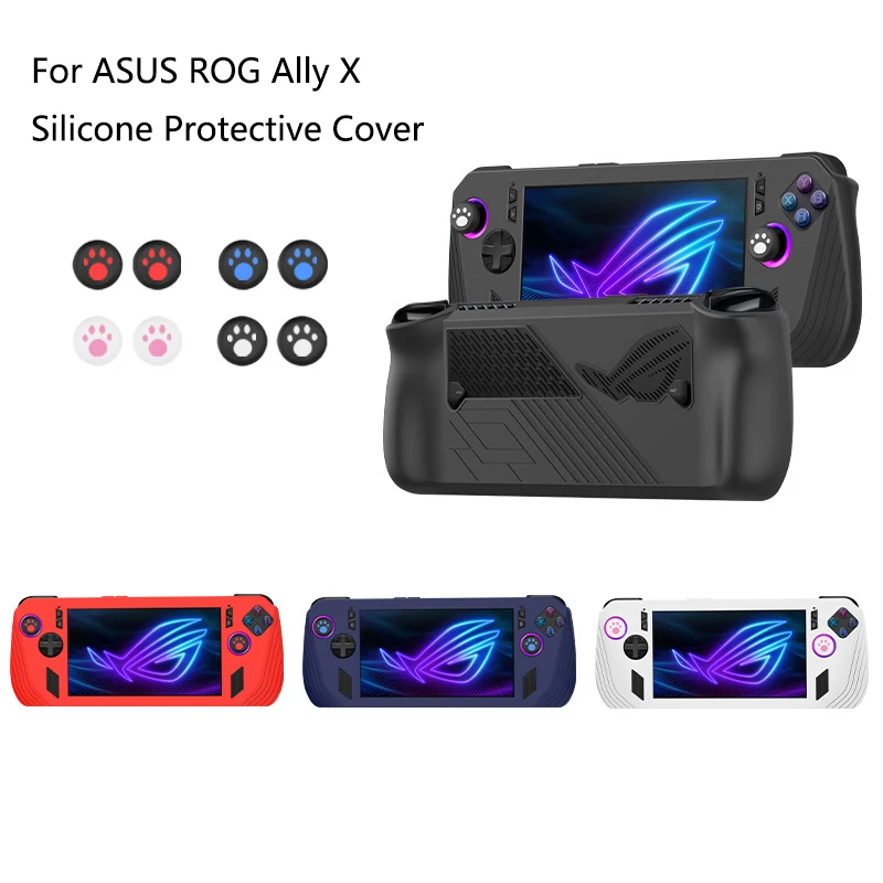 

Силиконовый защитный чехол для игровой консоли ASUS ROG Ally X, пылезащитный чехол с защитой от царапин и крышкой-качалкой в виде кошачьей лапы