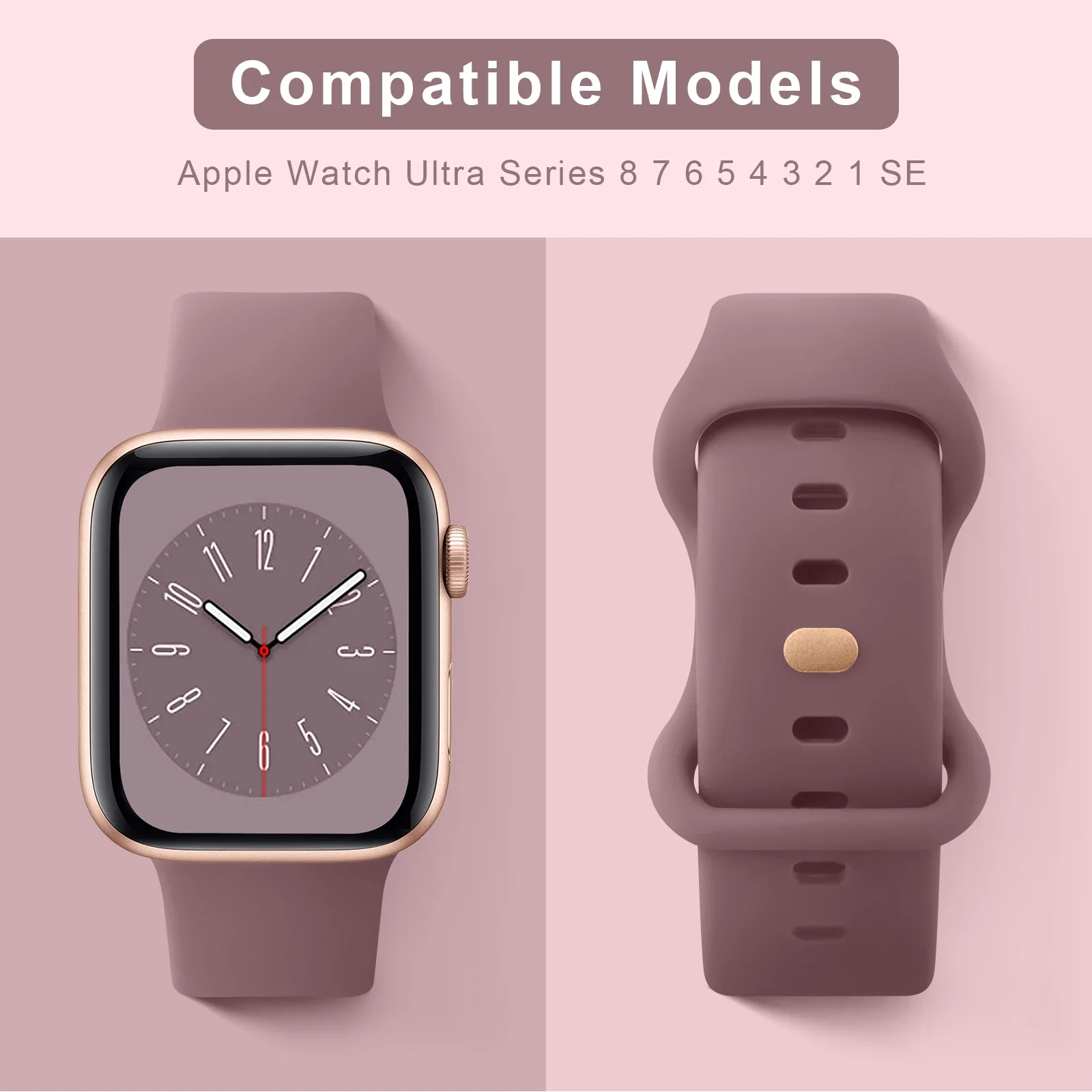 Ремешок силиконовый для Apple Watch Ultra 8 7 6 5 4 SE, спортивный браслет для iwatch 4 шт., 40 мм 38 мм 44 мм 42 мм 45 мм 41 мм 49 мм