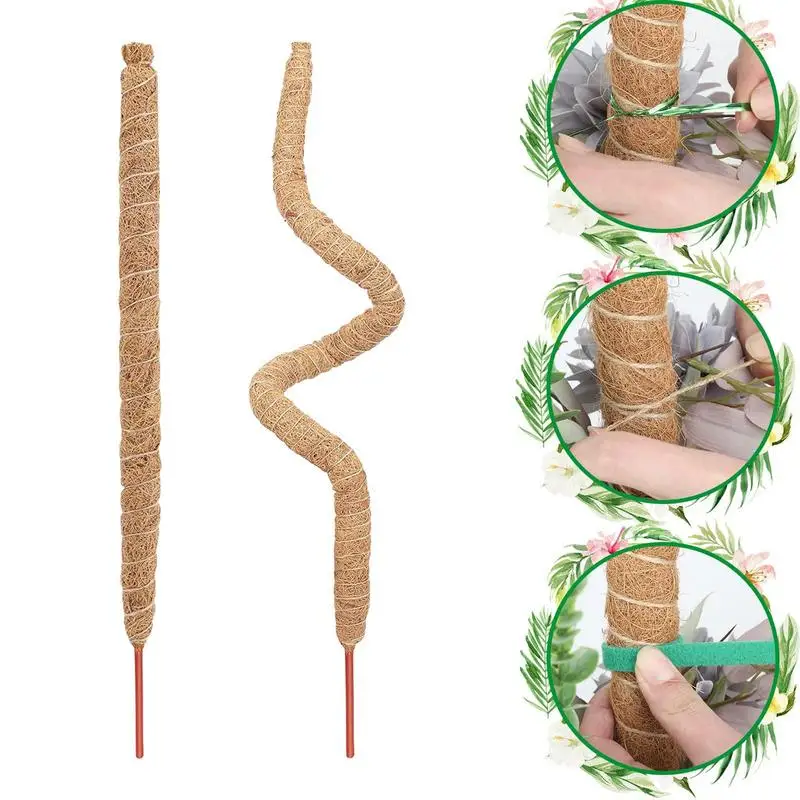 

Moss Pole Moss Monstera Supporting Poles For Plants Bendable Diy Climbing Rattan Coconut Palm Stick For Courtyard Patio Garden