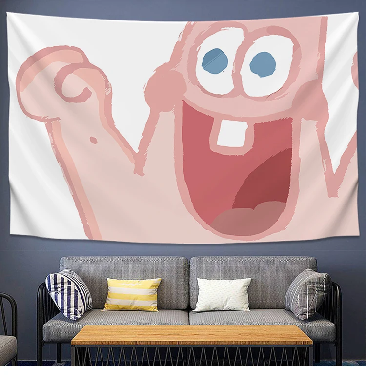 SpongeBob SquarePants Anime Hanging Cloth Party Decoration Background Cloth Bedroom Tapestry Living Room Decoration Tapestry