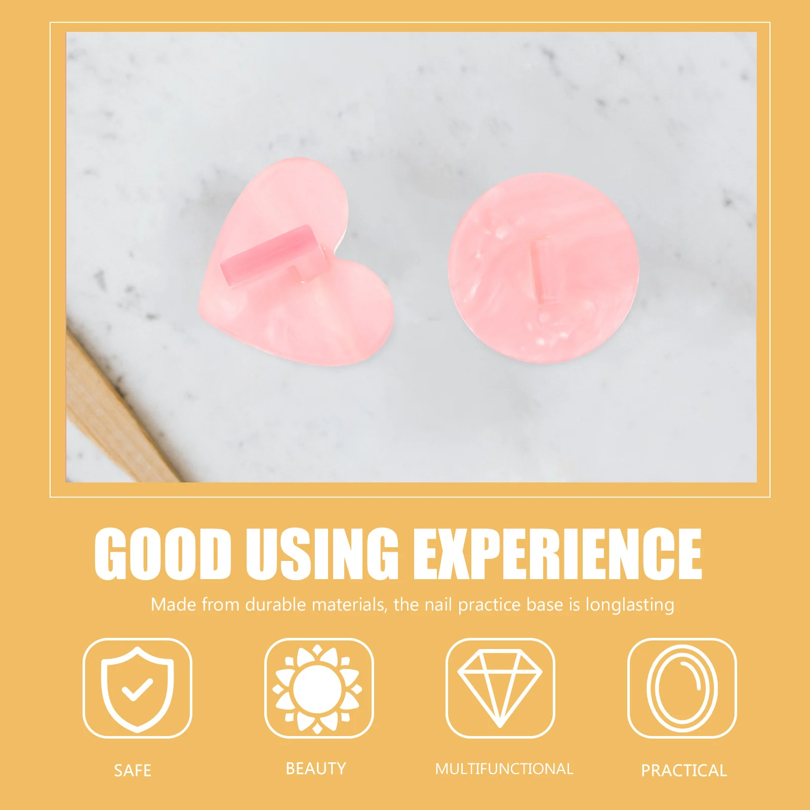 3Pcs Nail Design Stand Heart Round Butterfly Shape Press on Nails Holder for Practice Display Beginner Tools Nail Design Stand