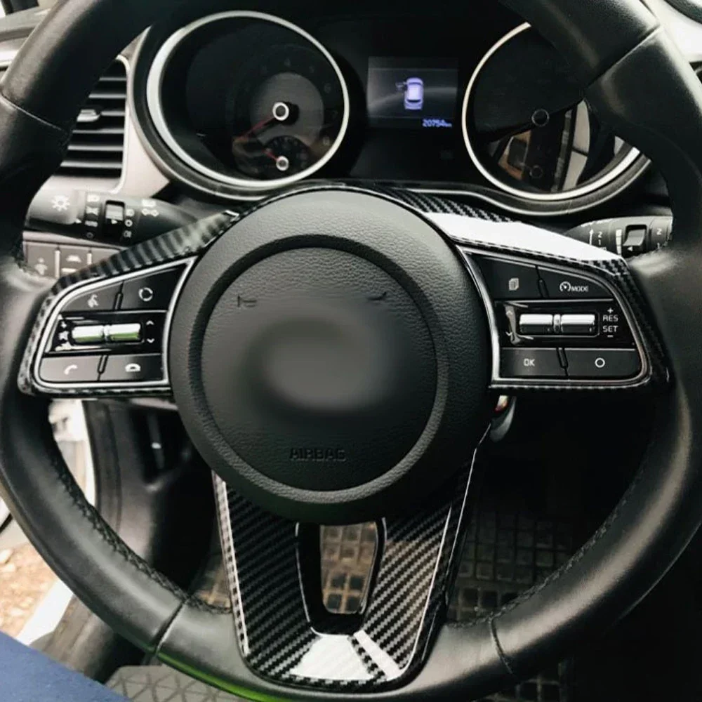 ABS Car Steering Wheel Buttons Protection Cover Trim Sticker For Kia Cerato Forte K3 2019 2020 2021 Car Accessories