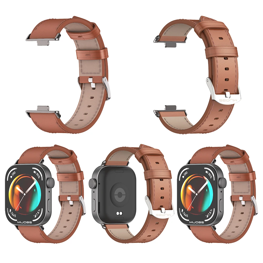 حزام ساعة لهاتف هواوي فيت 4 برو 4 3 حزام ساعة جلدي لهواوي فيت 4 برو حزام لساعة هواوي فيت 3 ملحقات