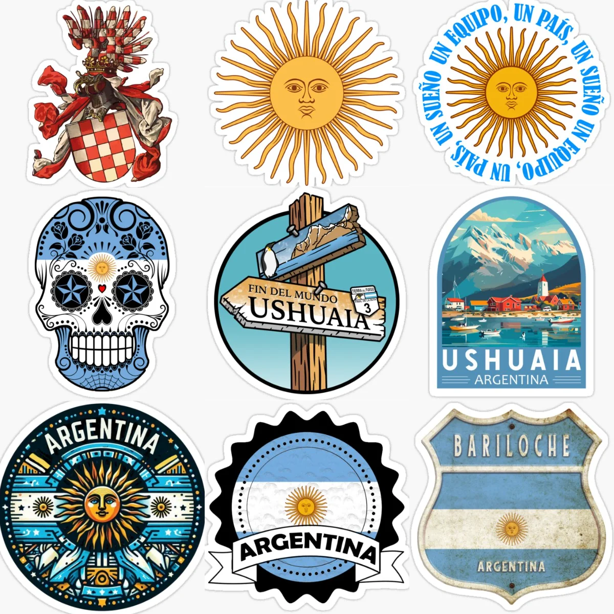 

Argentina Flag Map Emblem Creative Stickers for Car Truck Motorcycle Bicycle Helmet Wall Window Fridge Decoration Accessories