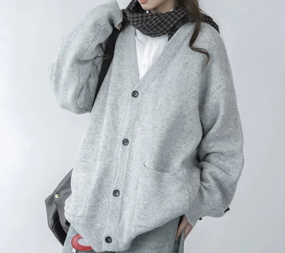 Cotton loose casual jacket, big pockets couple style