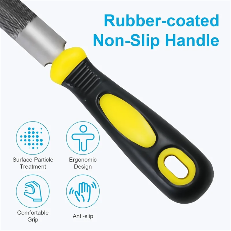 AS60-금속 평활화 및 성형 디버링 도구-금속 파일용 3피스 8인치 고탄소강, 목재용 평면 가장자리 포함