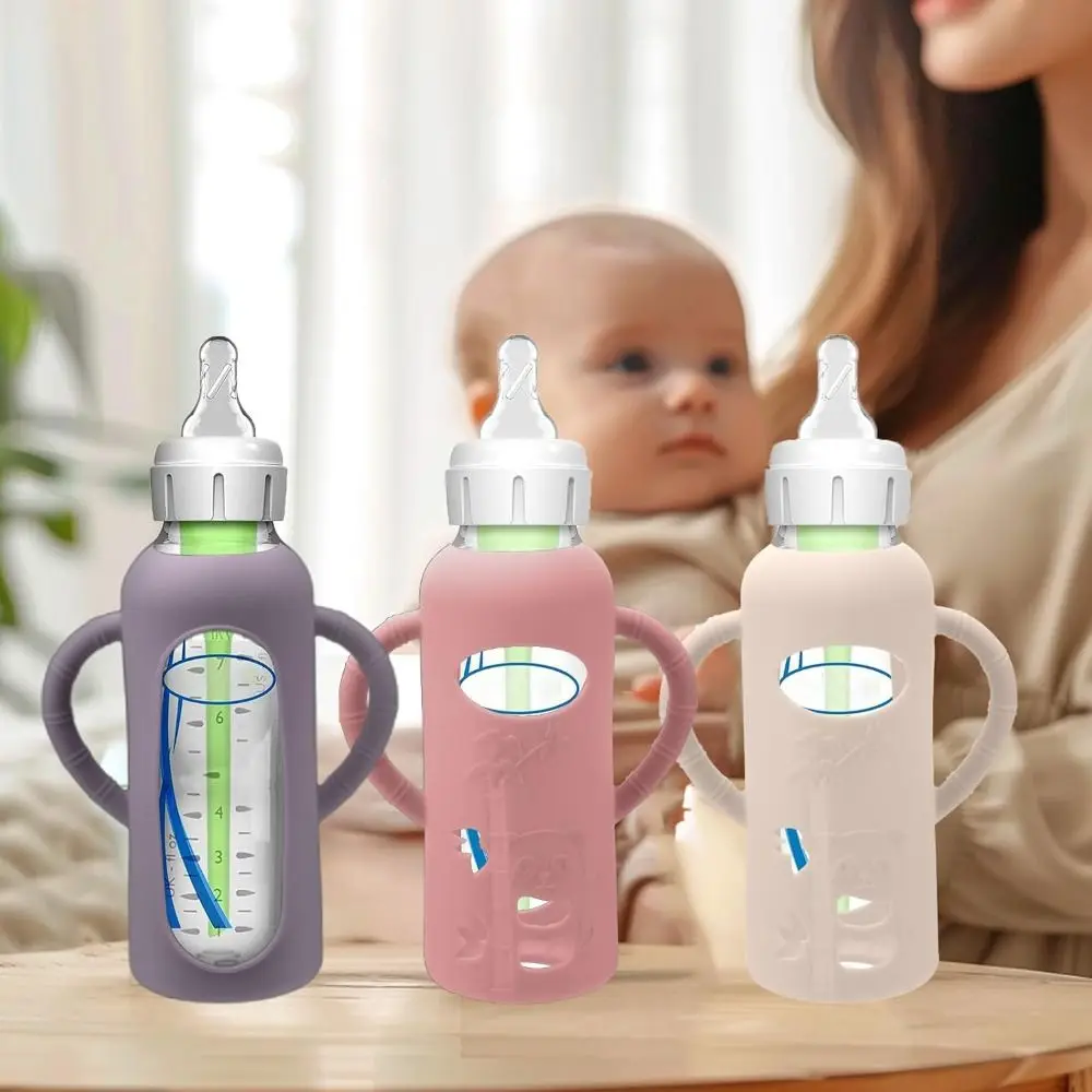 NEW Multi-functional Bottle Handle Soft Easy Grip Silicone Handle Sleeve Anti Breakage Bottle Sleeves for Dr. Brown's Feeding
