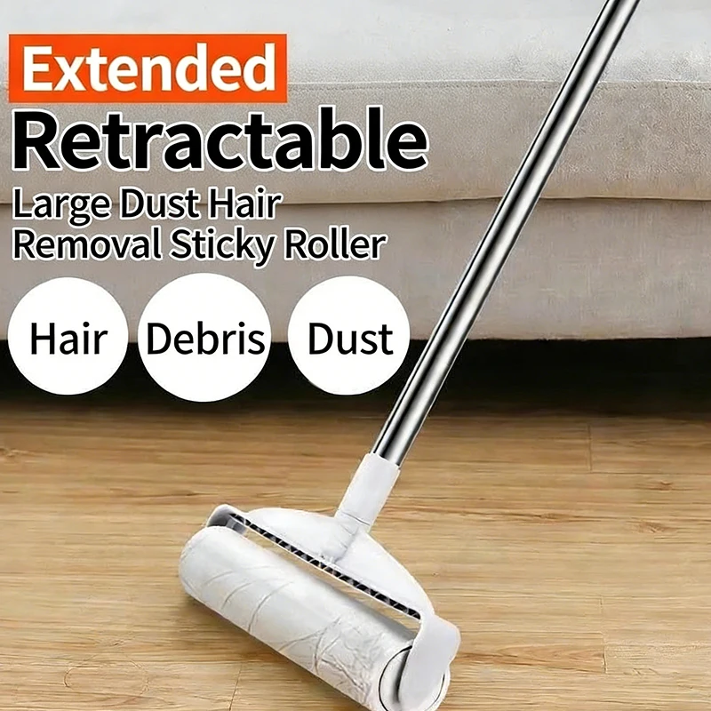 

【HMA】Ролик для удаления ворса с регулируемой ручкой 93 см и клейкими листами – мощное средство для уборки шерсти животных