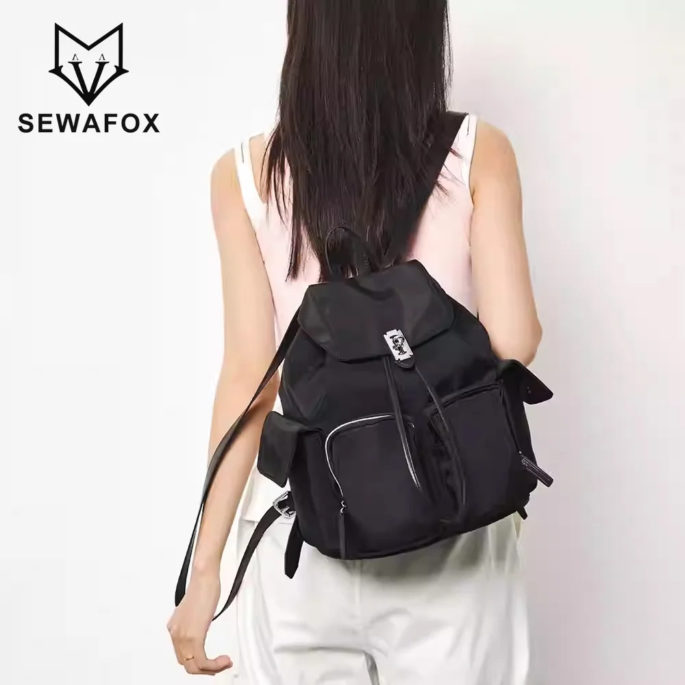 

Легкая простая сумка Commuter Fisk для женщин, уличная туристическая сумка для студенческого класса, маленькая сумка с двойным плечом