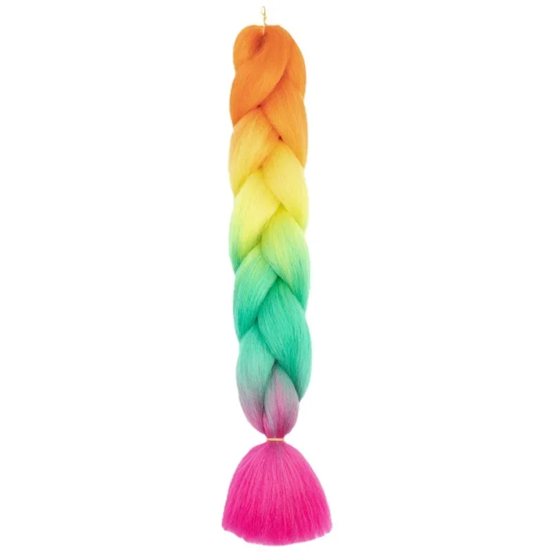 African Hair Colorful Braids Casual Punk Hip Hop Seven Color Trendy Braids High Temperature Silk Dull Finish Hair Glue