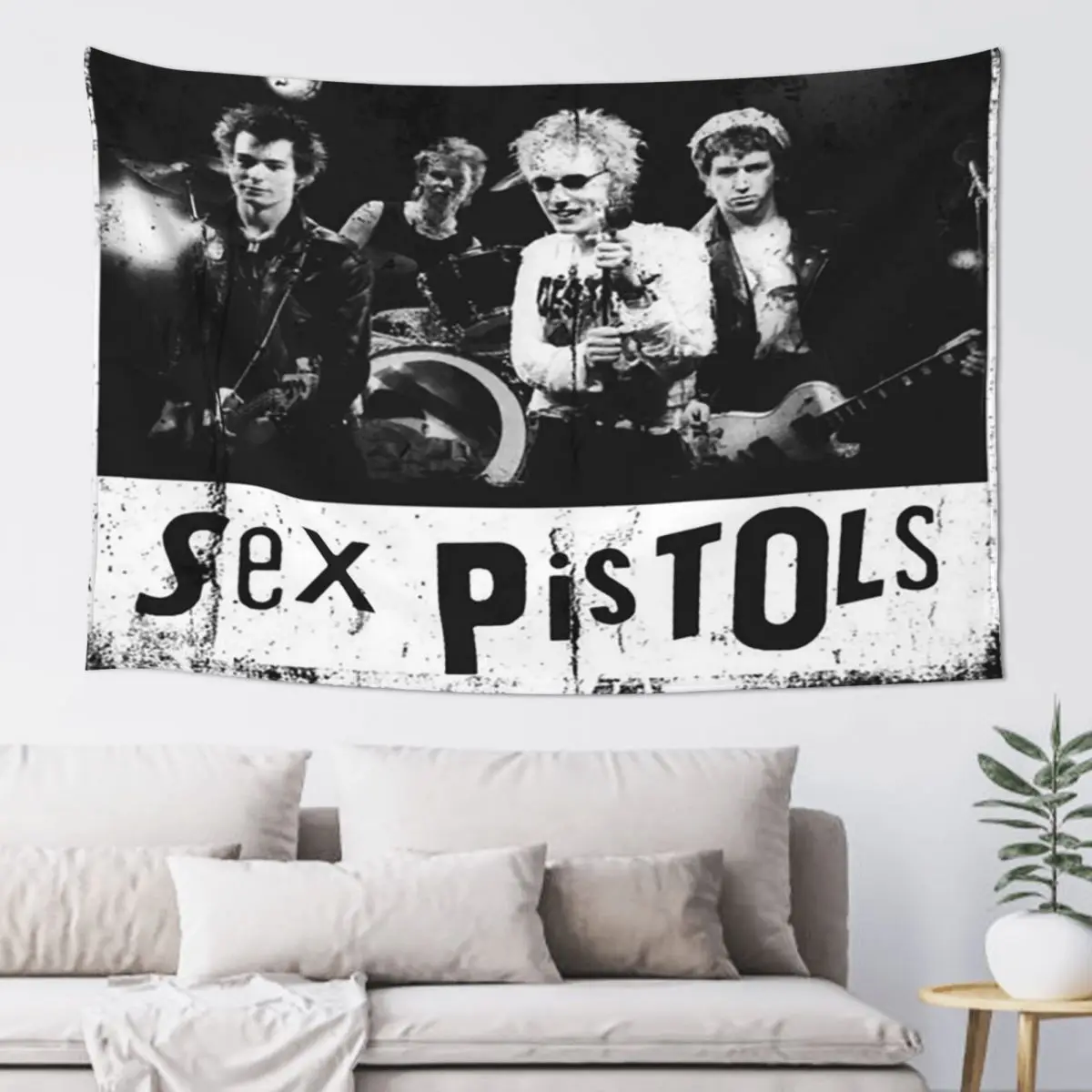 Heavy Metal Sex Pistols Rock Band Tapestry Hippie Wall Hanging Aesthetic Home Decoration Tapestries for Living Room  Dorm Room