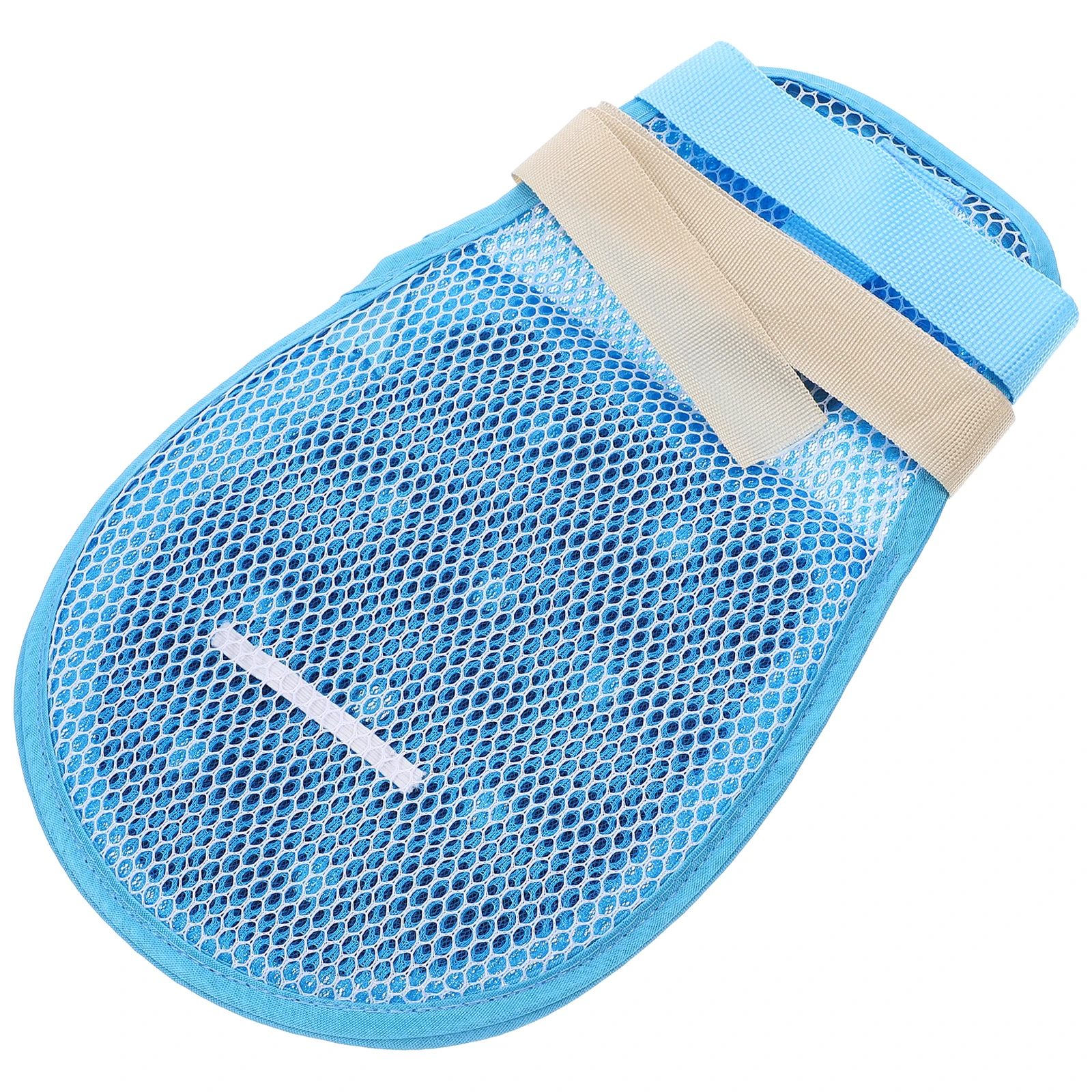 

Anti-extraction Gloves Blue New Style Fingerless Scratch Restraints Patients Adjustable Cotton Nylon Health Care