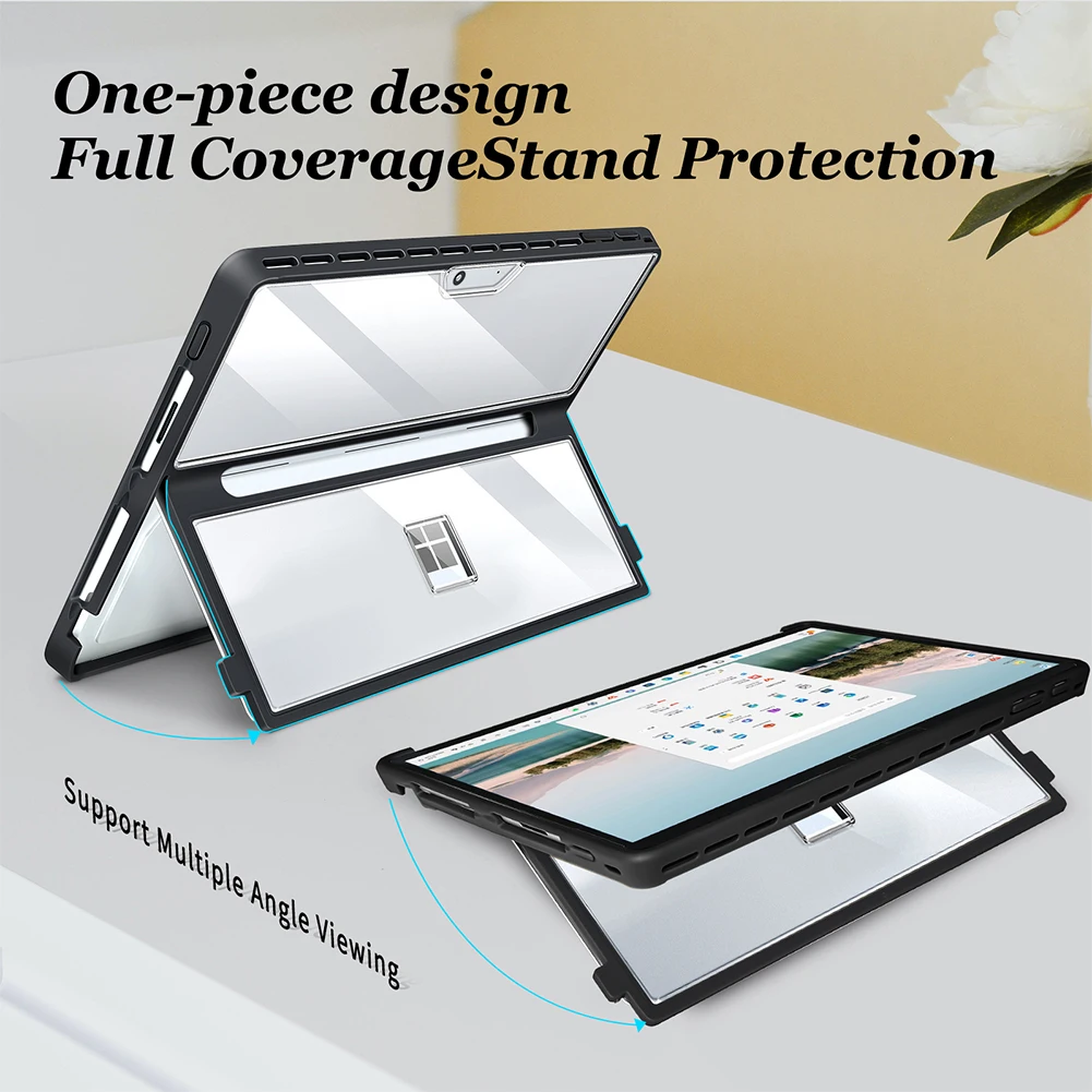 Hard Case For Microsoft Surface Pro 11 10 9 8 13 Inch Shockproof Protection Shell Cover Compatible with Type Cover Keyboard