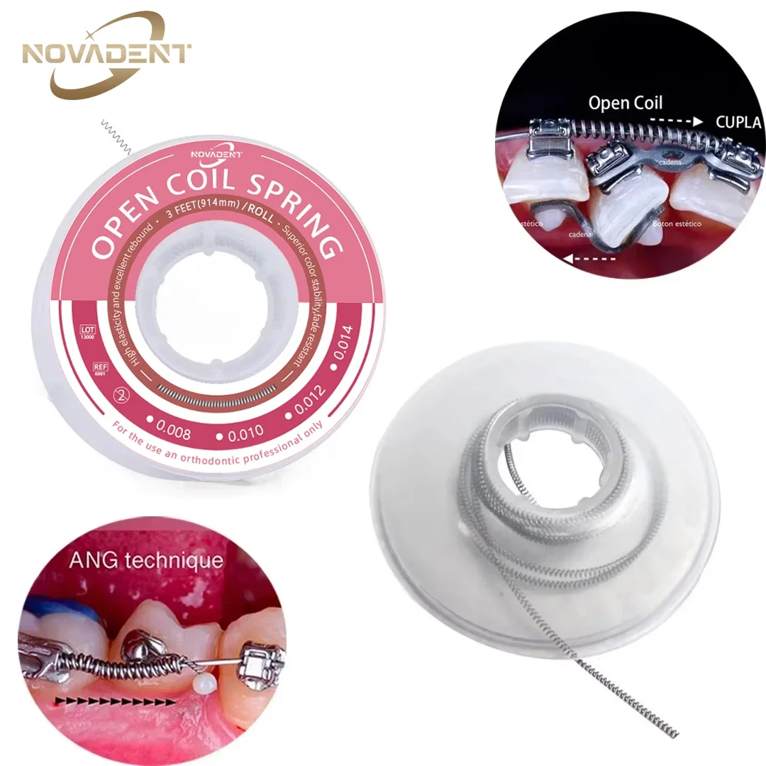 

Dental Orthodontic Open Coil Spring 3 Feet(914mm) For Dentist Orthodontic Brackets Braces Archwires 0.008/0.010/0.012/0.014