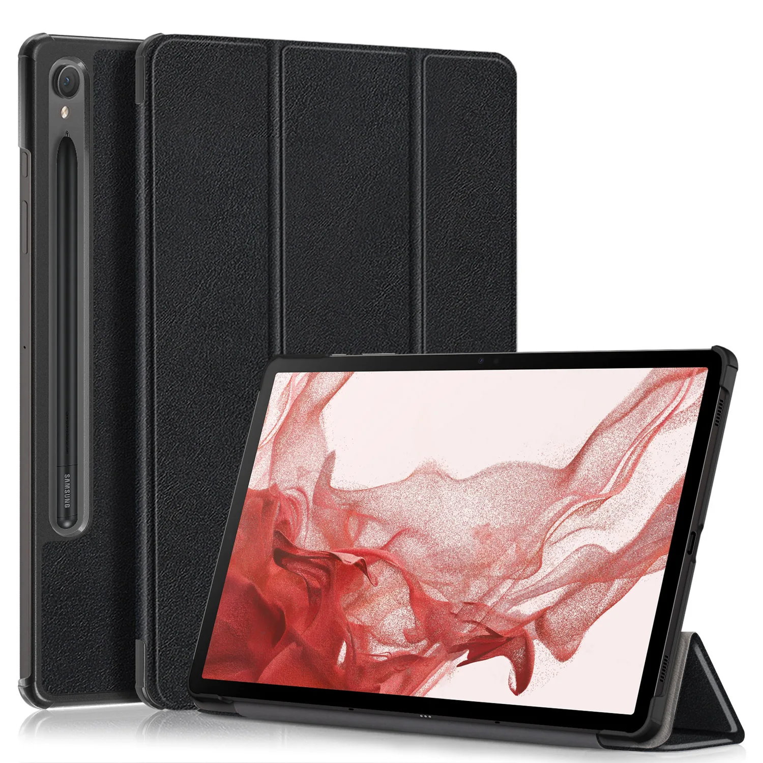 

Чехол для Samsung Galaxy Tab S10 fe 10,9 дюйма, 2025 г., чехлы для планшетов с мультяшной росписью и тройной подставкой для Galaxy Tab S9/Samsung S9FE, чехол
