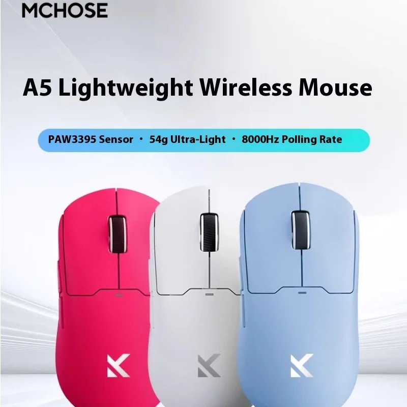 

Mchose A5 V2 Wireless Gaming Mouse Lightweight Bluetooth Triple Mode 3395 Esports M7pro Ultra-Light Gaming Computer Peripheral