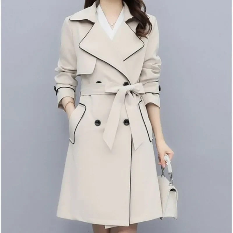 

Women's Mid-length Spring Autumn New Fashionable Waist-closing High-end Trench Coat