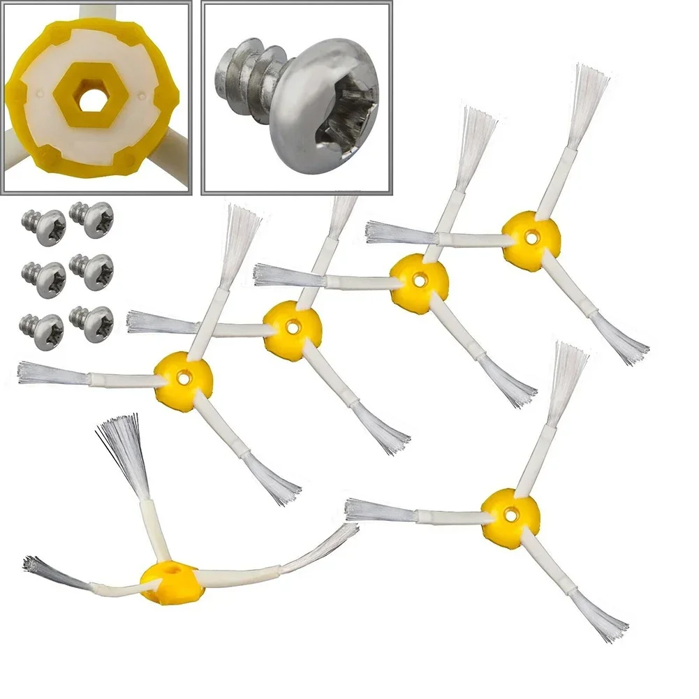 아이로봇 500 600 700 시리즈용 사이드 브러시 및 나사, 진공 청소기 스위퍼 청소 도구 액세서리, 6 세트