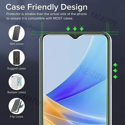 ل ممن لهم A78 5G A56s A98 F23 K11x A16e A17 A17k A36 A57 4G A57s A58x A58 A76 A77 A77s واقي للشاشة الزجاج المقسى غطاء الفيلم #3